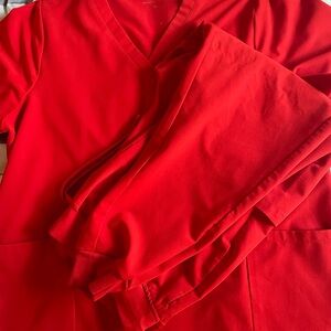 Mandala Red Women's Scrub Set